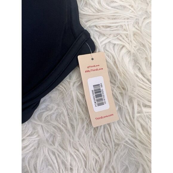 ThirdLove Classic Uplift Plunge Bra 38H 24/7 Underwire Black Adjustable NWT - Picture 3 of 9